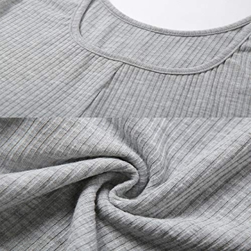 Fanuerg Women's Summer Scoop Neck Bodycon Jumpsuit Grey