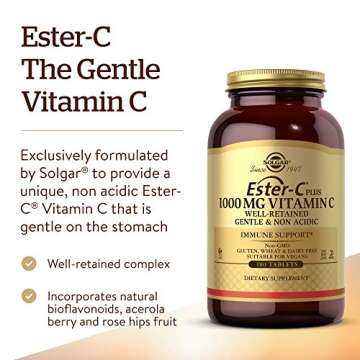 Ester-C Plus 1000 mg Vitamin C - Gentle & Non-Acidic