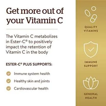 Ester-C Plus 1000 mg Vitamin C - Gentle & Non-Acidic
