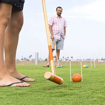 GoSports Deluxe Croquet Set - Full Size Fun for All Ages