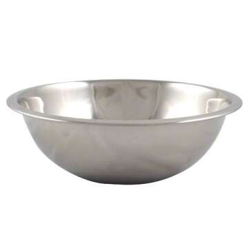 American METALCRAFT, Inc. 3 qt Stainless Steel Mixing Bowl, Silver