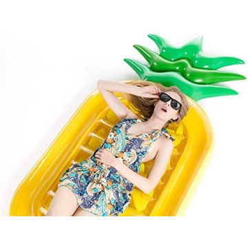 Jasonwell Giant 76" Pineapple Pool Party Float Raft Summer Beach Swimming Pool Inflatable Floatie Lounge Pool Lounger Party Water Toys Pool Raft for Kids Adults