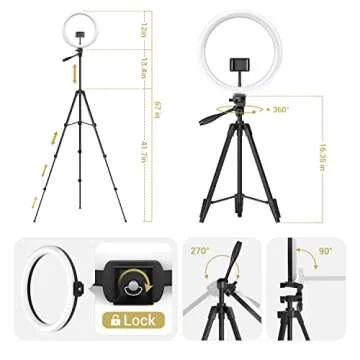 TONOR 12" Ring Light with Stand for Perfect Lighting