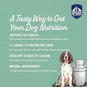 Himalayan Dog Chew Yogurt Sticks, Plain Flavored, Dog Treats With Prebiotics, Probiotics & Protein, ...