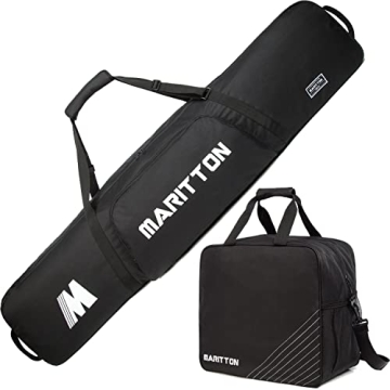 MARITTON Padded Snowboard and Boot Bag Combo - Transport Your Gear with Confidence