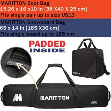 MARITTON Padded Snowboard Bag Combo for All Gear