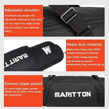 MARITTON Padded Snowboard Bag Combo for All Gear