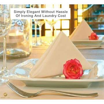 Linen Feel Disposable Guest Hand Towels - Luxury Single Use Dinner Napkins - Dual Purpose, Soft, Absorbent & Lint Free - Ideal For Bathroom, Kitchen, Dining Table, Parties, Weddings & Events (200 Ct)