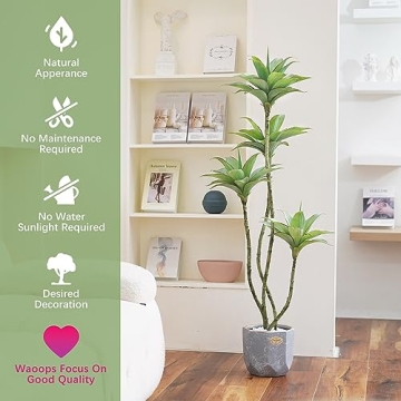 Waoops 4.6 ft Artificial Water Lilies - Elegant Decor