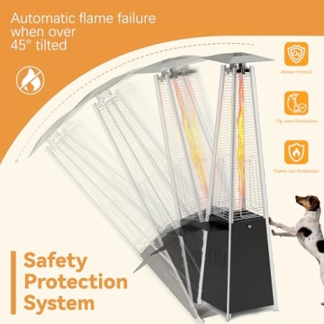 FOOWIN 48K BTU Patio Heater with Table Outdoor Comfort