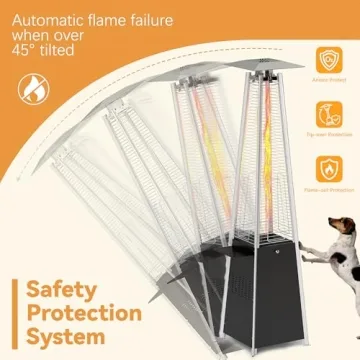 FOOWIN 48K BTU Patio Heater with Table Outdoor Comfort