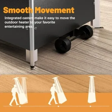 FOOWIN 48K BTU Patio Heater with Table Outdoor Comfort