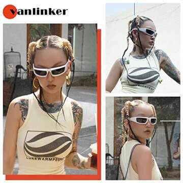 VANLINKER Cool Wrap Around Sunglasses for Stylish Protection