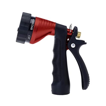 GREEN MOUNT Water Hose Nozzle Spray Nozzle, Metal Garden Hose Nozzle with Adjustable Spray Patterns,...
