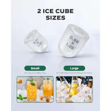 Silonn Portable Ice Maker - Quick Ice Production & Easy Clean