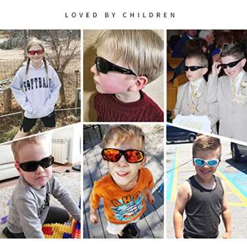 AZorb Sports Polarized Kids Sunglasses - Unbreakable & UV Protection for Ages 3-10