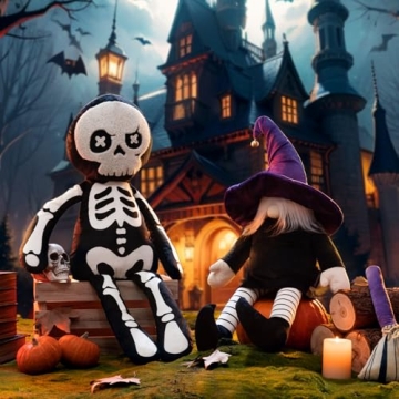 Phantoscope Skeleton Shaped Throw Pillow for Halloween