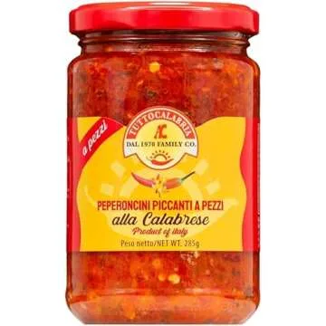 Crushed Calabrian Chili Pepper, Paste/Spread/Sauce, Hot, Savory, Delicious, TuttoCalabria,10 oz, (285g)