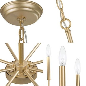 Elegant KSANA Gold Chandelier for Dining and Living Rooms