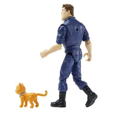 Mattel Disney and Pixar Lightyear Jumpsuit Buzz Lightyear Action Figure, 12 Points of Articulation & Robot Cat Sox, 5-in Scale