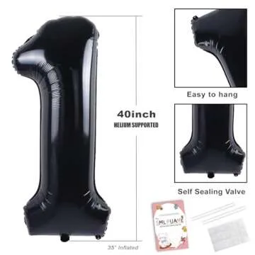 Premium 40 Inch Number Balloons for Celebrations