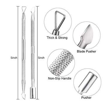 Gel Polish Remover Wraps INFILILA Gel Nail Remover Wraps 200pcs with 1pcs Cuticle Pusher,1pcs Triangle Cuticle Peeler,2pcs Nail File Buffer & Shiner for Removing Nail Polish at Salon or Home