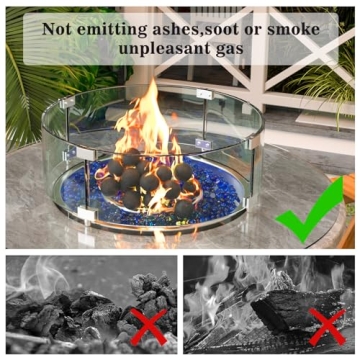 GRISUN Ceramic Fire Balls Set for Fireplaces & Pits