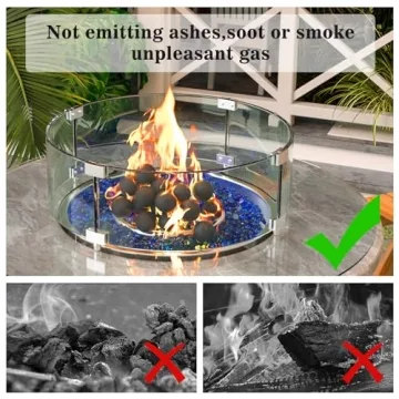 GRISUN Ceramic Fire Balls Set for Fireplaces & Pits