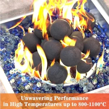 GRISUN Ceramic Fire Balls Set for Fireplaces & Pits