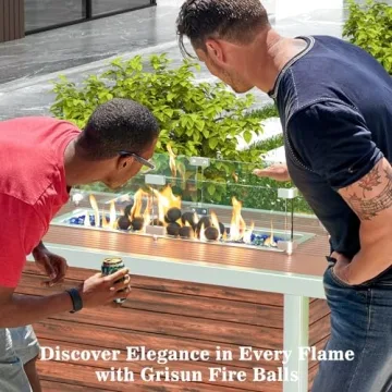 GRISUN Ceramic Fire Balls Set for Fireplaces & Pits