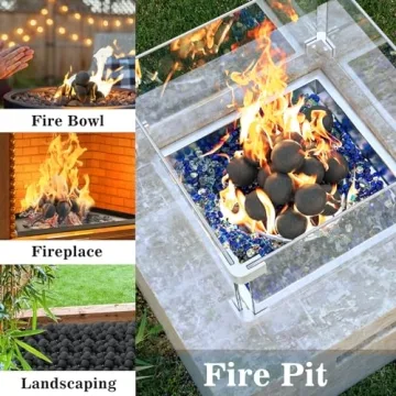 GRISUN Ceramic Fire Balls Set for Fireplaces & Pits