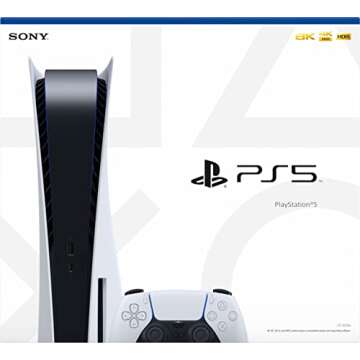 Playstation 5 Disc Version PS5 Console - 4K-TV Gaming, 120Hz 8K Output, 16GB GDDR6, 825GB SSD, WiFi 6, Bluetooth 5.1.