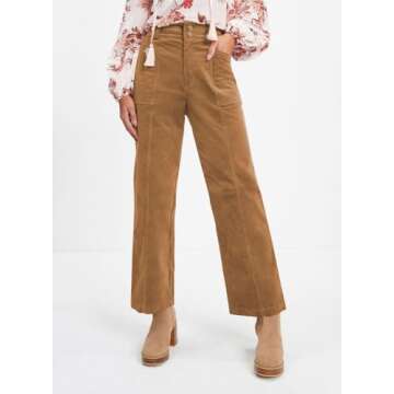 Acelitt Women’s High Waisted Casual Corduroy Pants - Brown