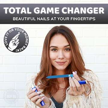 Glass Nail Files for Acrylic Nails, Crystal Nail File with Case Handcrafted in The Czech Republic - Premium Beauty Nail Filer by Bona Fide Beauty