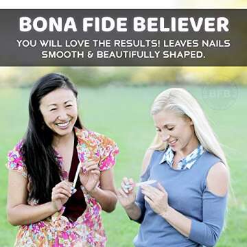 Glass Nail Files for Acrylic Nails, Crystal Nail File with Case Handcrafted in The Czech Republic - Premium Beauty Nail Filer by Bona Fide Beauty