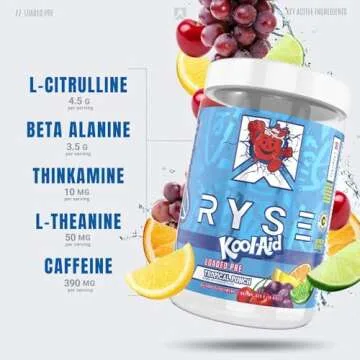 Ryse Loaded Pre Workout for Energy and Focus | Tropical Punch