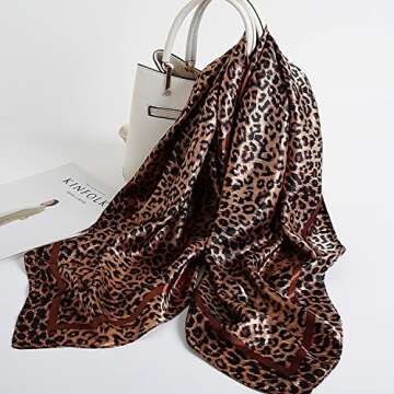 woogwin 2 Pack 35" Satin Silk Like Hair Scarf Bandana Light Head Wraps Neck Face Scarves Cover for W...