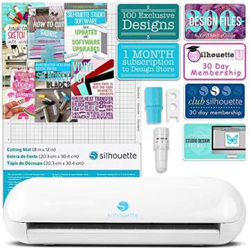 Silhouette Portrait 3 with 26 Oracal 651 Vinyl Sheets, Guides, Sketch Pens, and More