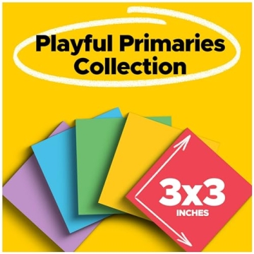 Post-it Super Sticky Notes 3x3 in 5 Pads Playful Primaries