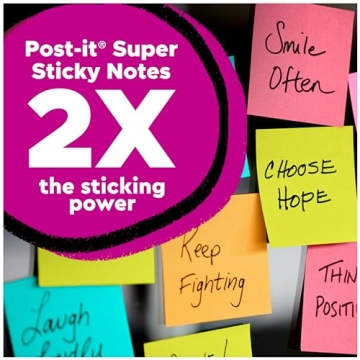 Post-it Super Sticky Notes 3x3 in 5 Pads Playful Primaries