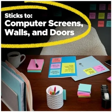 Post-it Super Sticky Notes 3x3 in 5 Pads Playful Primaries