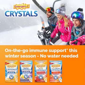 Emergen-C Immune Plus Crystals, On-The-Go Immune Support Supplement with Vitamin C, Vitamin D, B Vit...