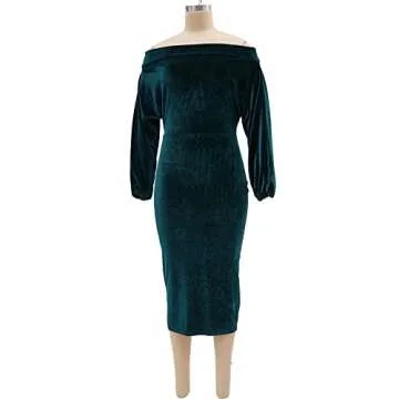 Stunning Off Shoulder Midi Dress for Women