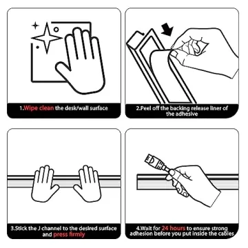 YECAYE Under Desk Cable Management Kit - 6X15.7in