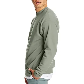 Hanes Men's Ecosmart Sweatshirt - Stonewashed Green
