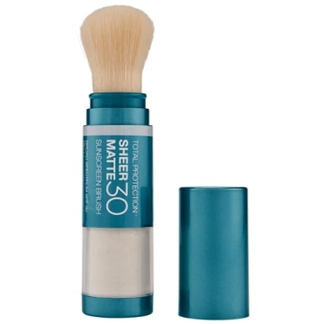 Colorescience Total Protection Sheer Matte SPF 30 Sunscreen Brush for Oily and Acne-Prone Skin, Unsc...