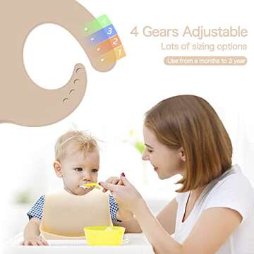 GODR7OY Silicone Baby Bibs - BPA Free & Adjustable