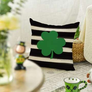 AVOIN Shamrock Throw Pillow Cover | St Patrick's Day Decoration