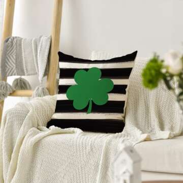 AVOIN Shamrock Throw Pillow Cover | St Patrick's Day Decoration