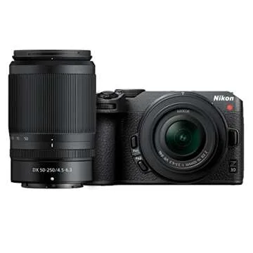 Nikon Z 30 DX-Format Mirrorless Camera with NIKKOR Z DX 16-50mm f/3.5-6.3 VR Zoom Lens, NIKKOR Z DX 50-250mm f/4.5-6.3 VR Lens and Creator's Accessory Kit